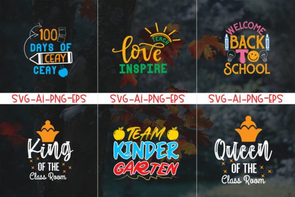 Back to School 100th Days Design Graphics