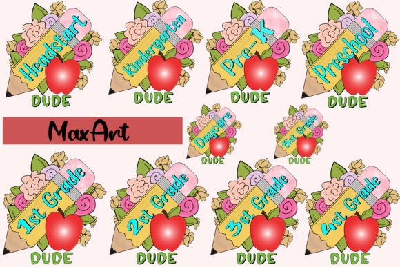 Back to School Dude Bundle: Graphics & Print Templates