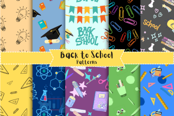 Back to School Seamless Patterns Pack