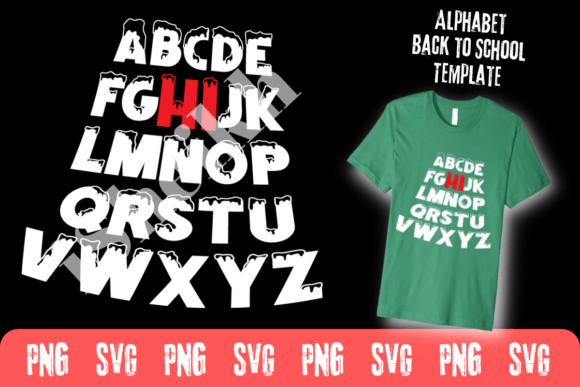 HI Alphabet Back to School ABC Template Graphics