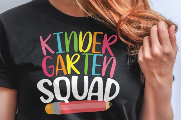 Kindergarten Squad Svg, Back to School Graphics