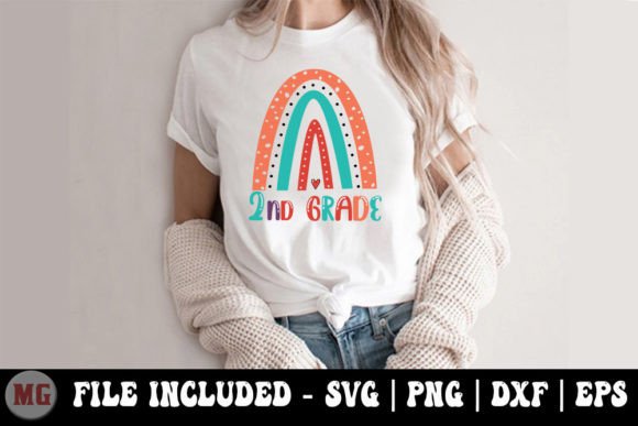 Second Grade - Back To School SVG: Graphics for T-Shirt Designs