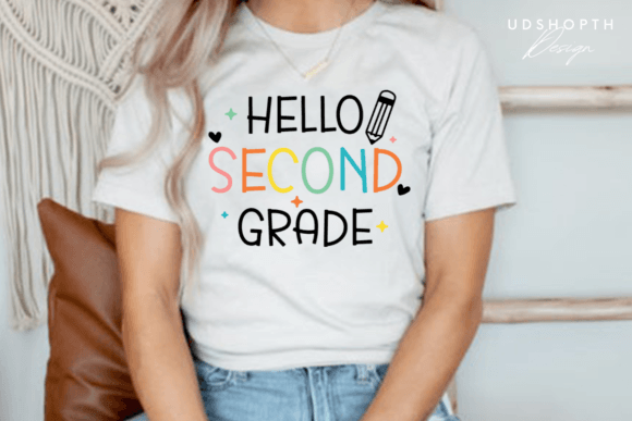 Second Grade Svg, Hello Back to School Graphics
