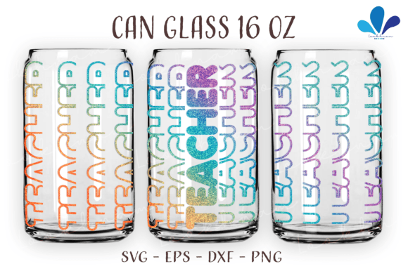 Teacher Back to School Can Glass Wrap