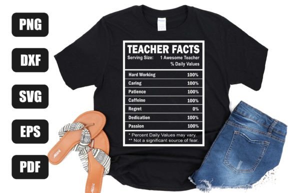 Teacher Nutrition Facts, Back to School Graphics and Crafts